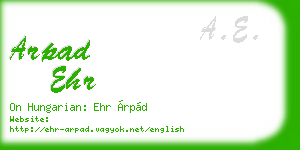 arpad ehr business card